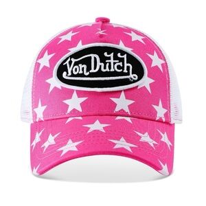 Von Dutch Cap in Pink with White Stars